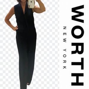 Worth NY Navy Tuxedo Jumpsuit - Size 2